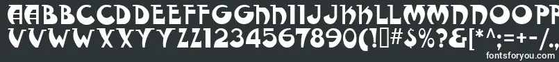 FantasticMfModern-fontti – valkoiset fontit mustalla taustalla