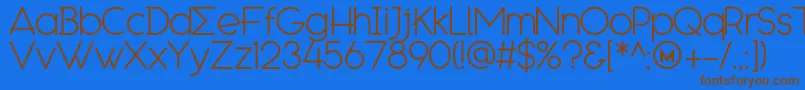 EngcarnationDemo Font – Brown Fonts on Blue Background