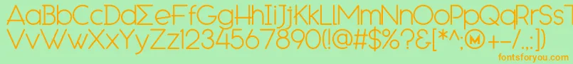 EngcarnationDemo Font – Orange Fonts on Green Background