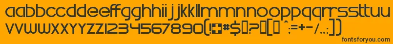 WhatTimeIsIt Font – Black Fonts on Orange Background