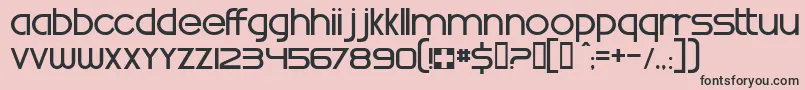 フォントWhatTimeIsIt – ピンクの背景に黒い文字
