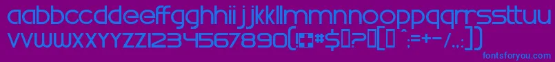 WhatTimeIsIt Font – Blue Fonts on Purple Background