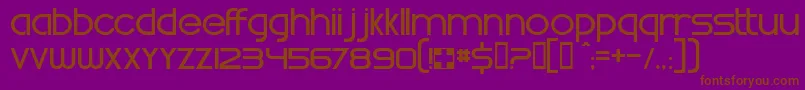 WhatTimeIsIt-fontti – ruskeat fontit violetilla taustalla