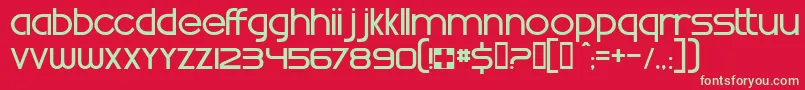 WhatTimeIsIt Font – Green Fonts on Red Background
