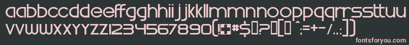 WhatTimeIsIt-fontti – vaaleanpunaiset fontit mustalla taustalla