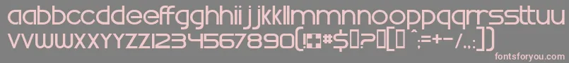 フォントWhatTimeIsIt – 灰色の背景にピンクのフォント