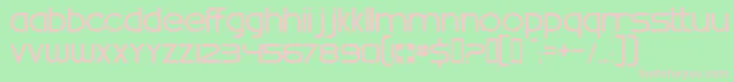 Fonte WhatTimeIsIt – fontes rosa em um fundo verde