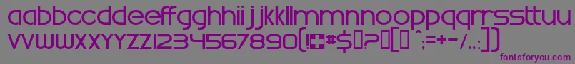 WhatTimeIsIt-fontti – violetit fontit harmaalla taustalla