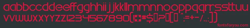 WhatTimeIsIt Font – Red Fonts on Black Background