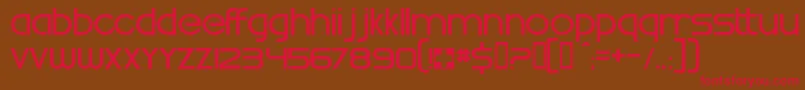 WhatTimeIsIt Font – Red Fonts on Brown Background