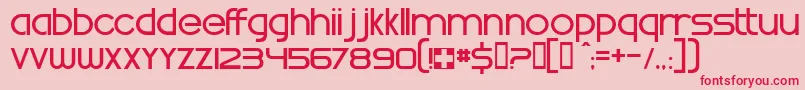 WhatTimeIsIt Font – Red Fonts on Pink Background