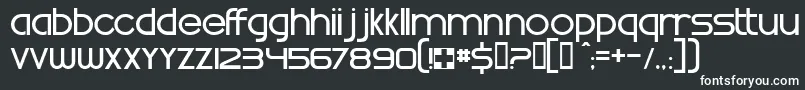 WhatTimeIsIt-fontti – valkoiset fontit mustalla taustalla
