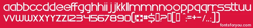 WhatTimeIsIt Font – White Fonts on Red Background