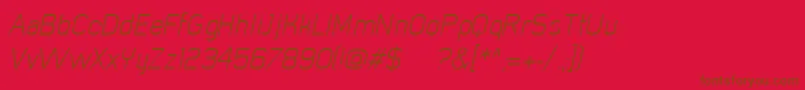 MistergiaccoLightoblique Font – Brown Fonts on Red Background