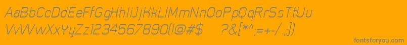 MistergiaccoLightoblique Font – Gray Fonts on Orange Background