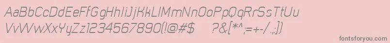 MistergiaccoLightoblique Font – Gray Fonts on Pink Background