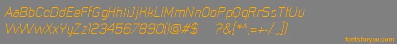MistergiaccoLightoblique Font – Orange Fonts on Gray Background