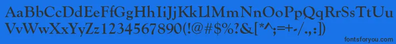 GoudyRetrospectiveSsiBold Font – Black Fonts on Blue Background