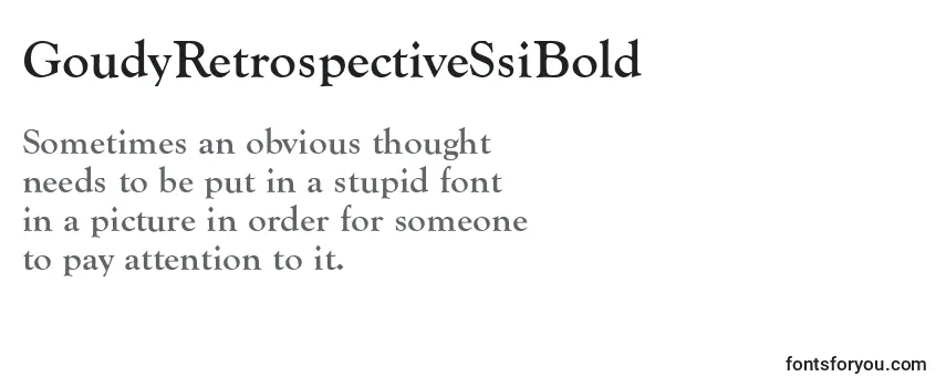 GoudyRetrospectiveSsiBold Font