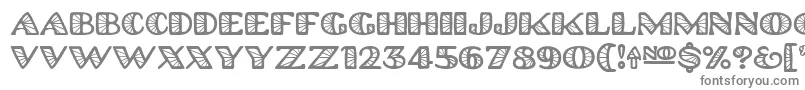 Platinumhubcapsspoked-fontti – harmaat kirjasimet valkoisella taustalla