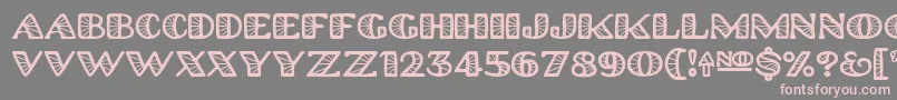 Platinumhubcapsspoked Font – Pink Fonts on Gray Background
