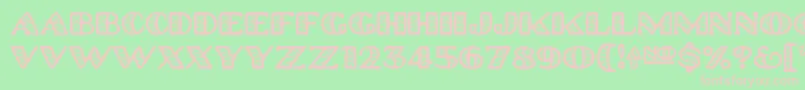 Platinumhubcapsspoked Font – Pink Fonts on Green Background