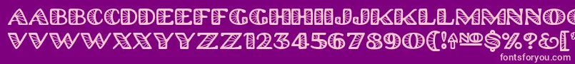 Platinumhubcapsspoked Font – Pink Fonts on Purple Background