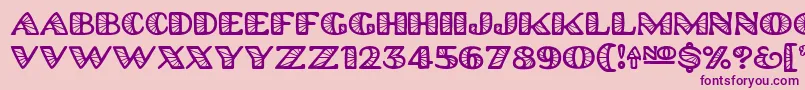 Platinumhubcapsspoked Font – Purple Fonts on Pink Background