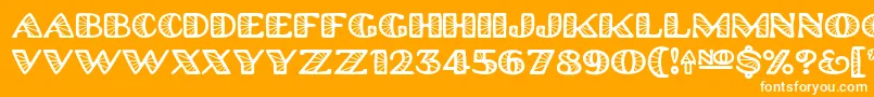 Platinumhubcapsspoked Font – White Fonts on Orange Background