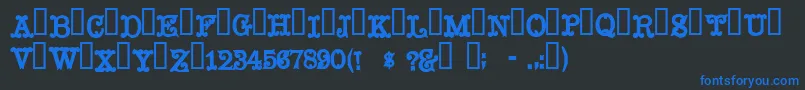 Mustachio Font – Blue Fonts on Black Background