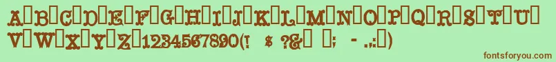 Mustachio Font – Brown Fonts on Green Background