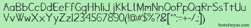 KampungZombie Font – Black Fonts on Green Background