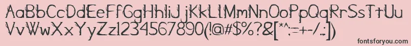 KampungZombie Font – Black Fonts on Pink Background