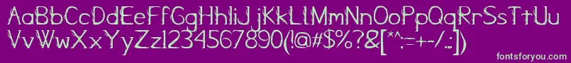 KampungZombie Font – Green Fonts on Purple Background