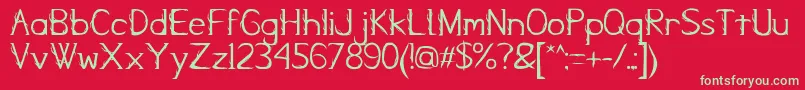 KampungZombie Font – Green Fonts on Red Background