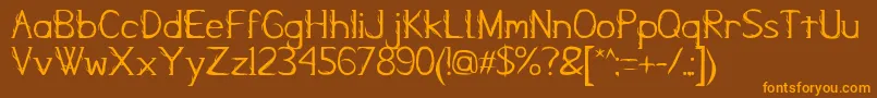 KampungZombie Font – Orange Fonts on Brown Background
