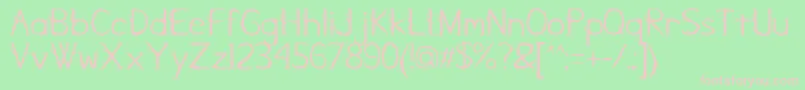 Fonte KampungZombie – fontes rosa em um fundo verde