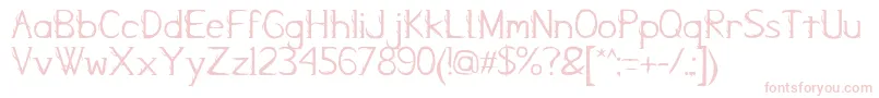 KampungZombie-Schriftart – Rosa Schriften auf weißem Hintergrund