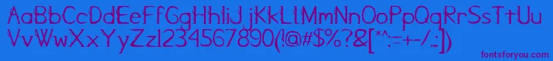 KampungZombie Font – Purple Fonts on Blue Background