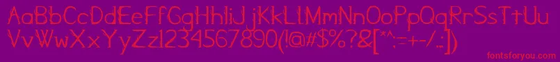 フォントKampungZombie – 紫の背景に赤い文字