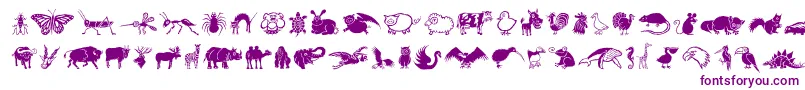 DfWildlifeLetPlain.1.0 Font – Purple Fonts on White Background