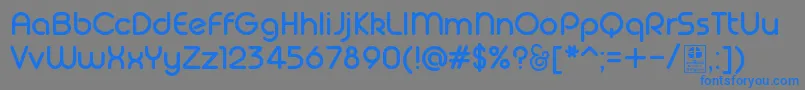 フォントGeomaRegularDemo – 灰色の背景に青い文字