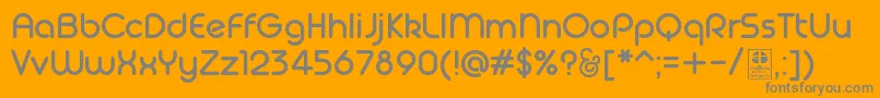 GeomaRegularDemo Font – Gray Fonts on Orange Background