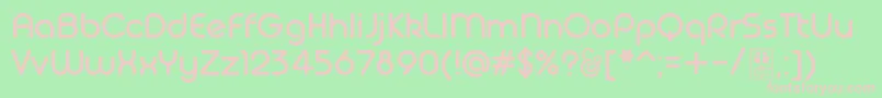 GeomaRegularDemo Font – Pink Fonts on Green Background