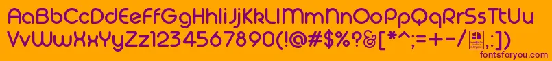 GeomaRegularDemo Font – Purple Fonts on Orange Background