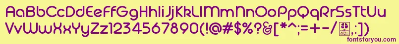 GeomaRegularDemo Font – Purple Fonts on Yellow Background