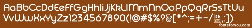 フォントGeomaRegularDemo – 茶色の背景に白い文字