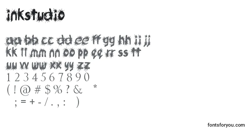 Czcionka InkStudio – alfabet, cyfry, specjalne znaki