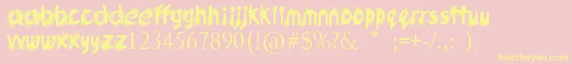 InkStudio Font – Yellow Fonts on Pink Background