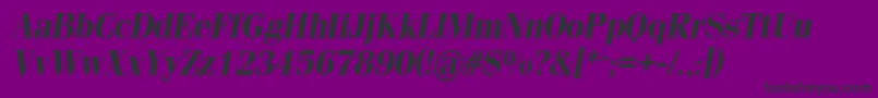 フォントSimeiz ffy – 紫の背景に黒い文字